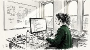 Home 15 Web Designer Working On Site Layout