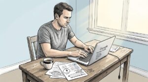 Business Owner Updating Google Business Profile