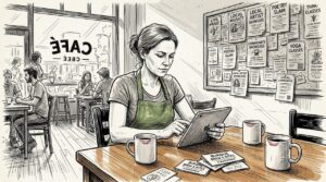 Home 13 Café Owner Posts To Business Social Media Account