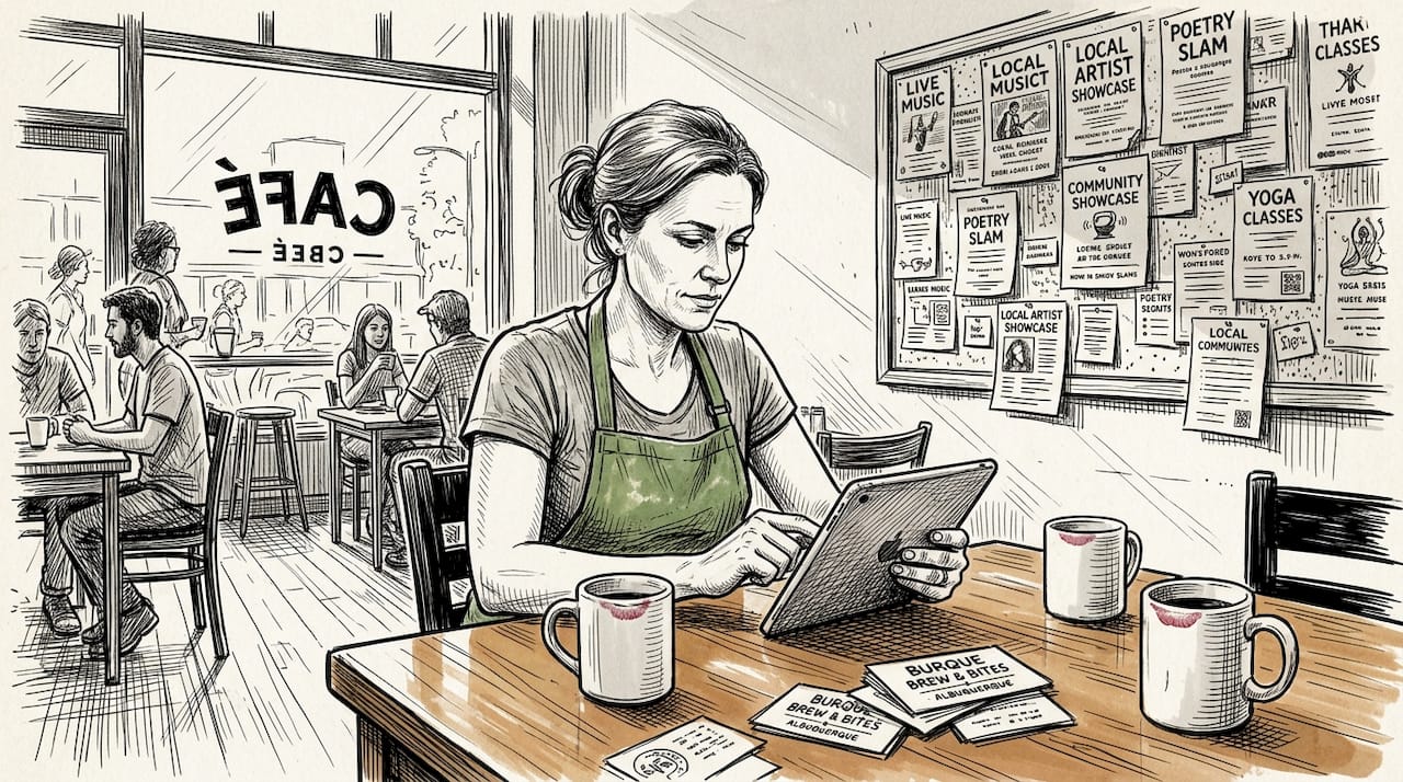 Café Owner Posts To Business Social Media Account