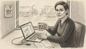 Business Owner Reviewing Seo Analytics In City Office