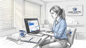 Business Owner Managing Search Ad Campaigns