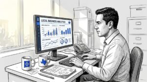 Albuquerque Business Owner Checking Seo Insights