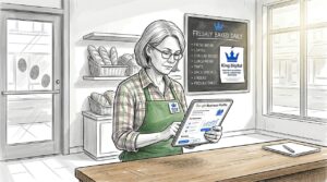 Bakery Owner Checks Google Profile In Albuquerque