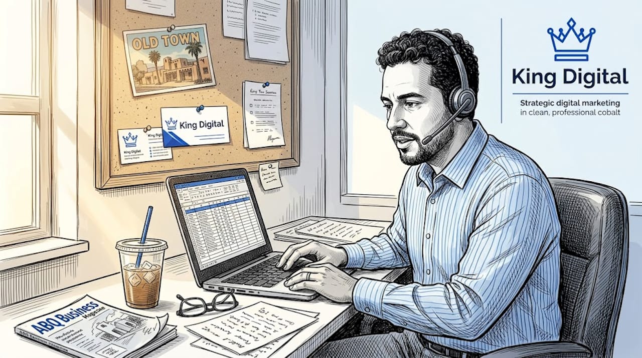 Albuquerque Small Business Owner At Desk Workspace