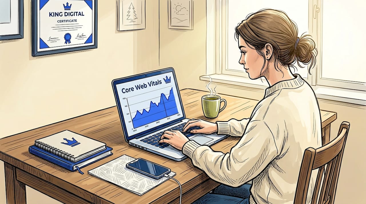 Small Business Owner Checking Website Analytics