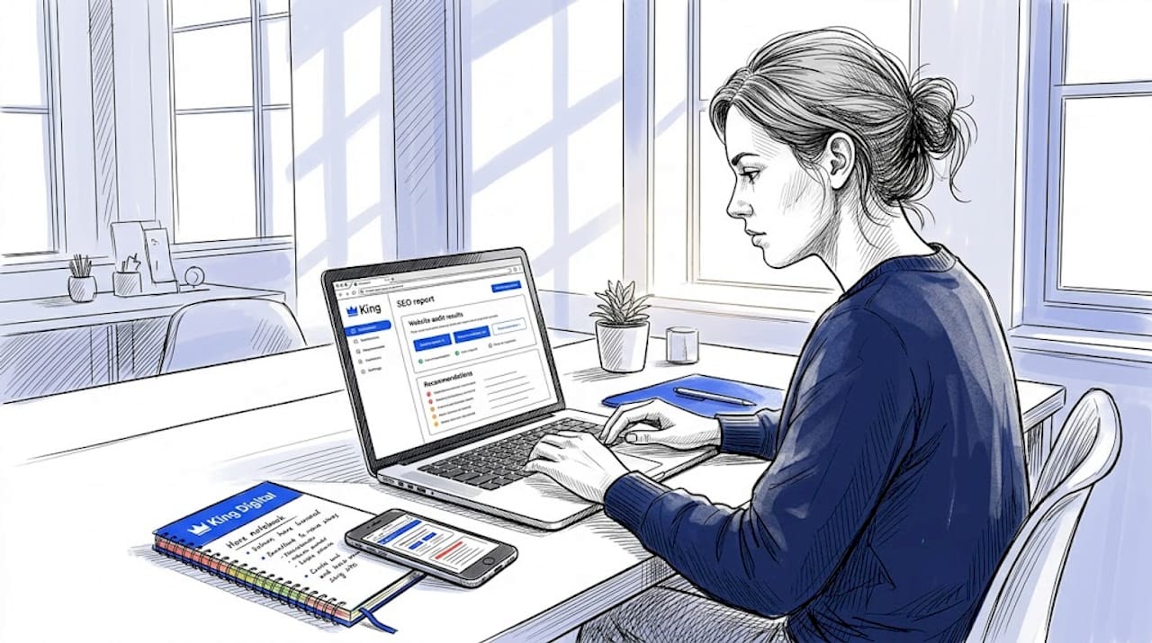 Digital Marketer Reviewing Mobile Seo Audit