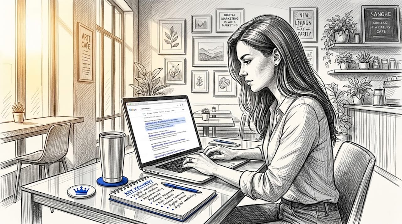 Business Owner Looks At Search Intent Results