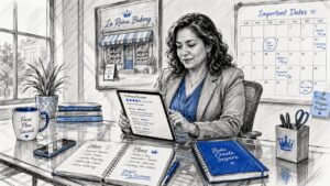 Home 39 Small Business Owner Reviewing Customer Feedback