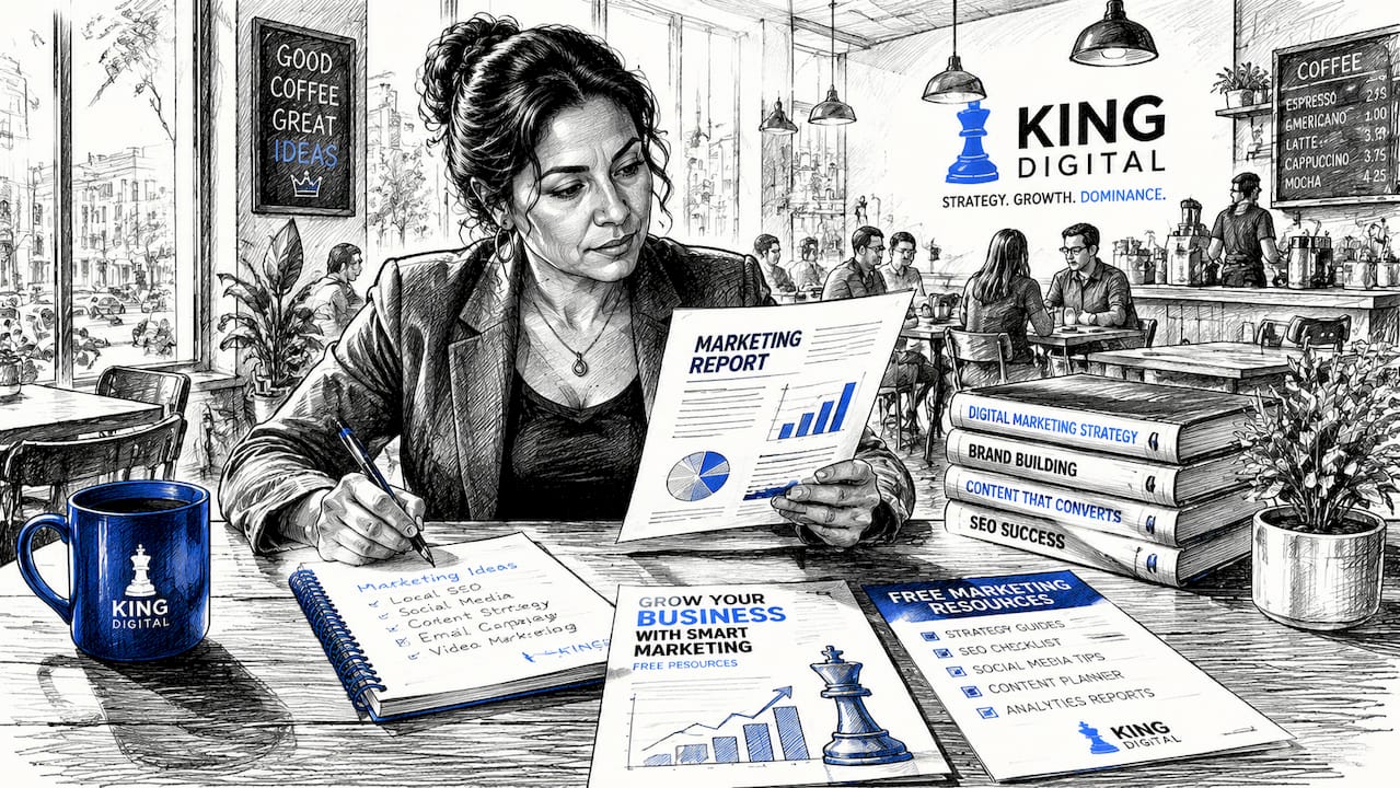 Woman Using Marketing Tools At Home Office
