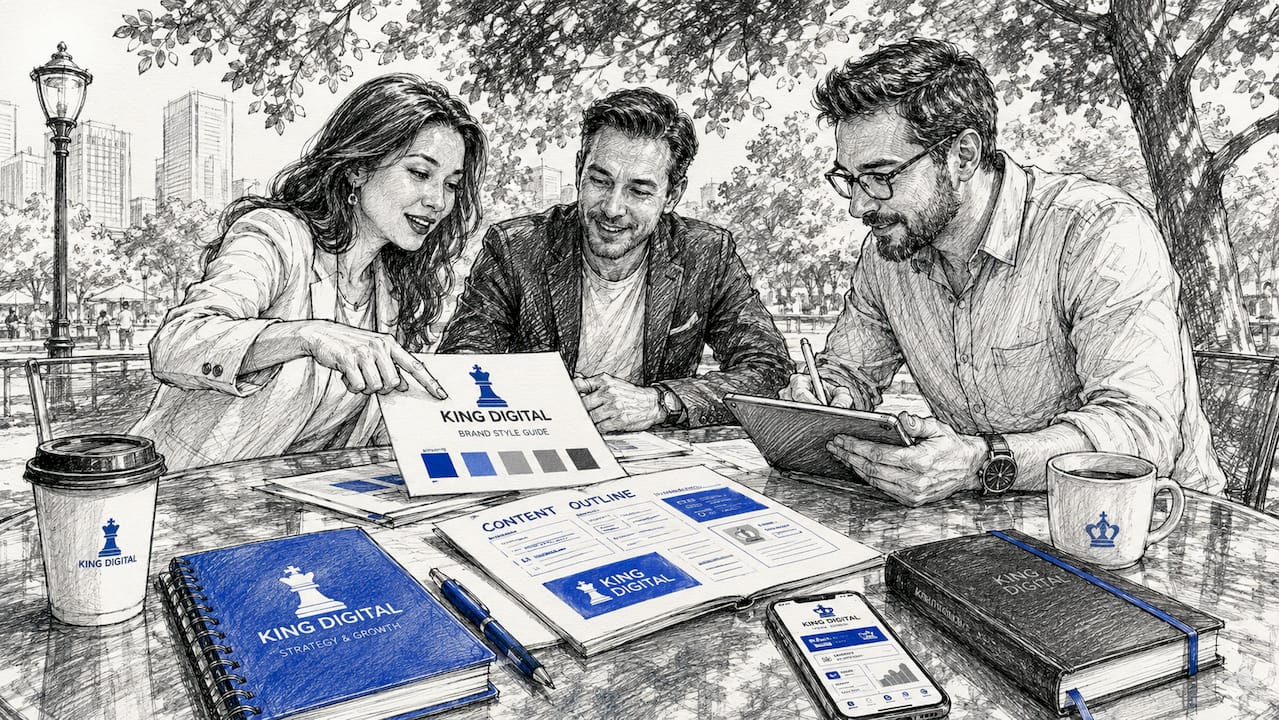 Marketing Team Discussing Digital Branding Plans