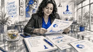 Woman Reviewing Local Seo Marketing Reports