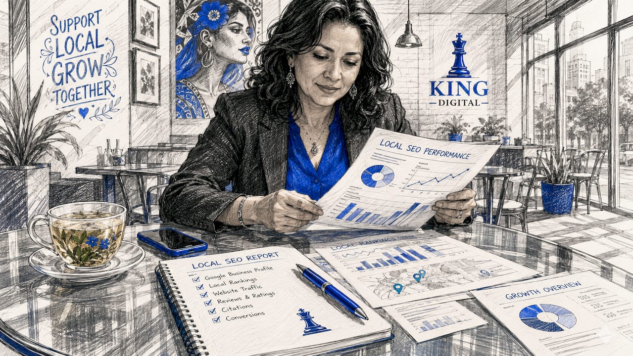 Woman Reviewing Local Seo Marketing Reports