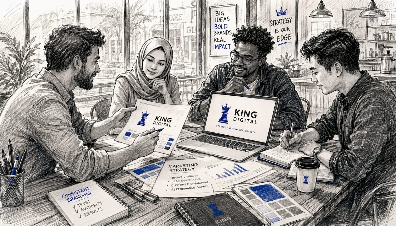 Team Collaborating On Small Business Branding