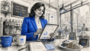 Small Business Owner Checking Marketing Analytics