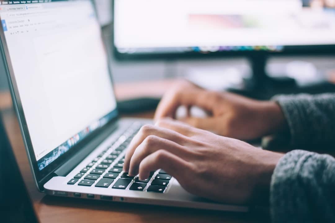 Digital Content Copywriter Working On Laptop
