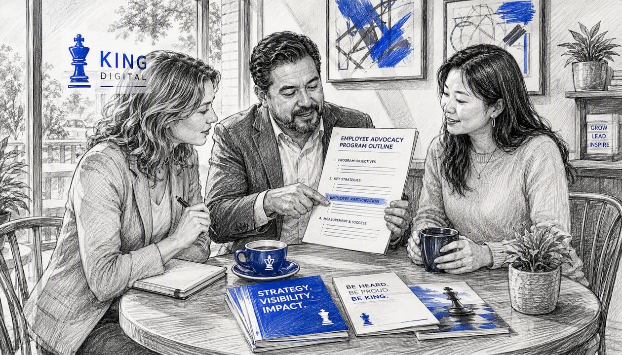 Team Discussing Employee Advocacy Program