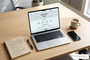 High-Converting Saas Landing Page Wireframe With Clear Content Modules