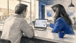 Local Business Owners Reviewing Reputation Service Pricing