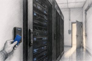 Locked Server Rack With Controlled Access