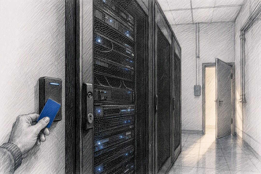 Locked Server Rack With Controlled Access