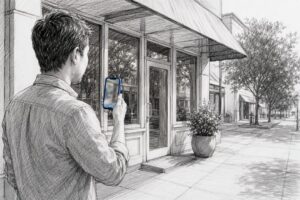 Owner Filming Storefront Verification Video