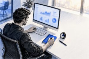 Specialist Reviewing A Google Ads Account Audit