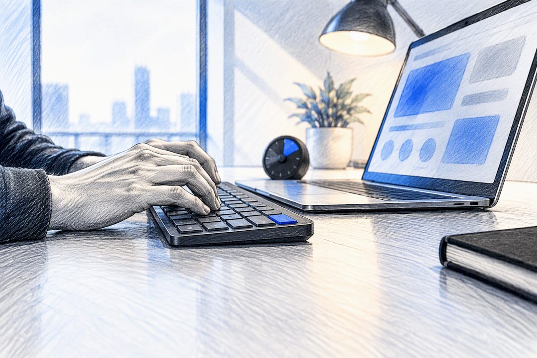Hands Testing Website Keyboard Navigation
