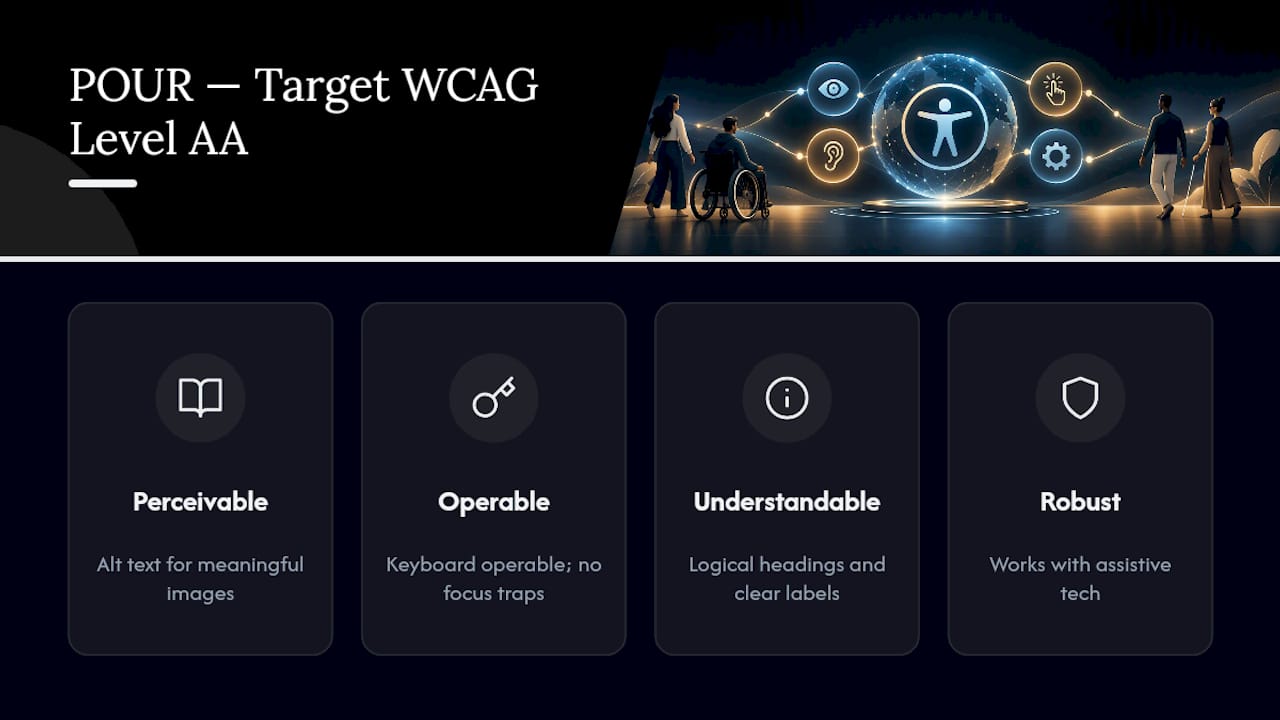 Wcag Pour Principles And Conformance Levels