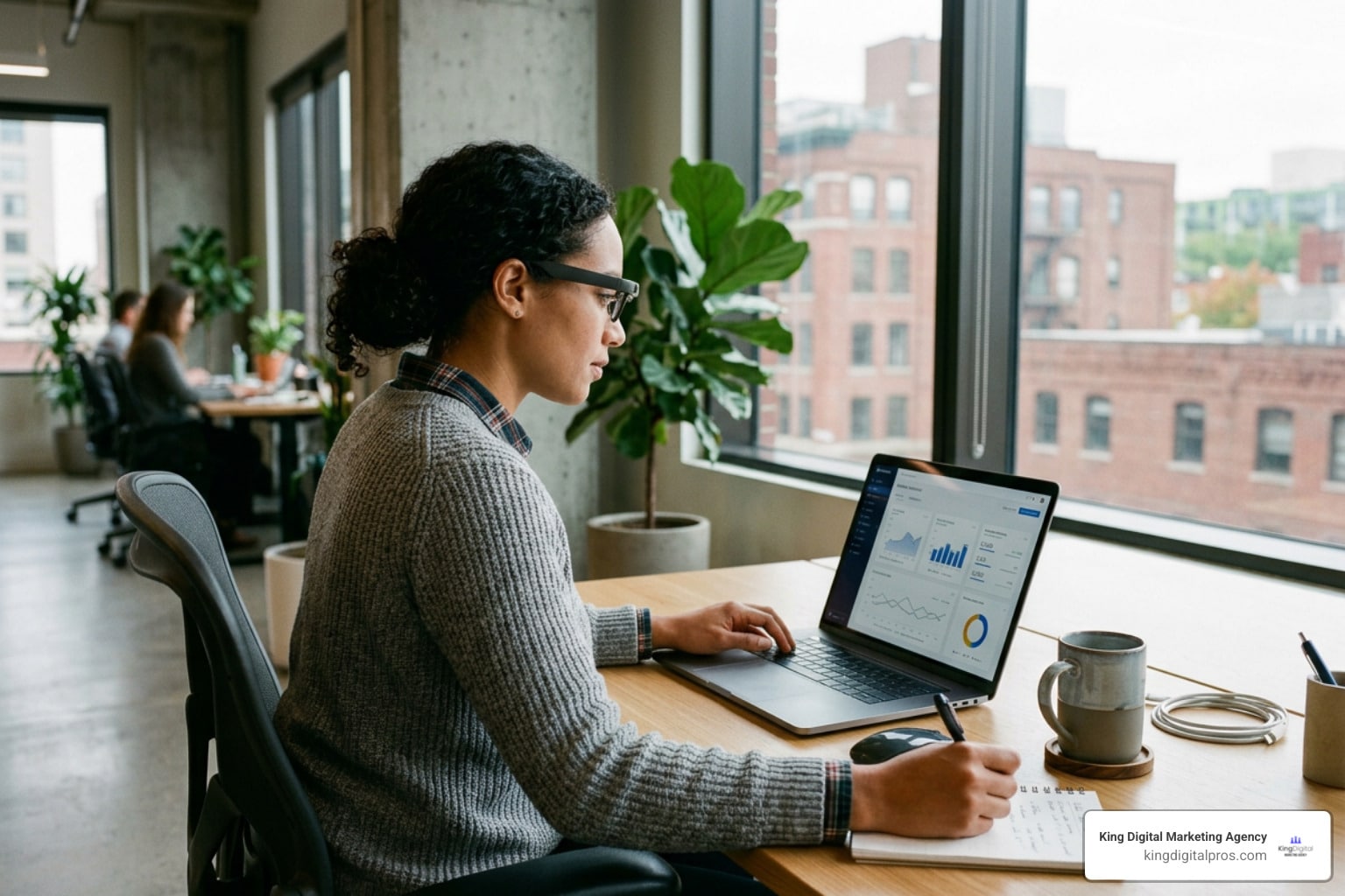 Creator Analyzing Video Performance Metrics