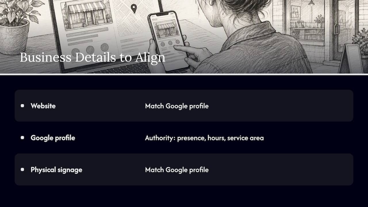 Business Details Matched Across Three Sources