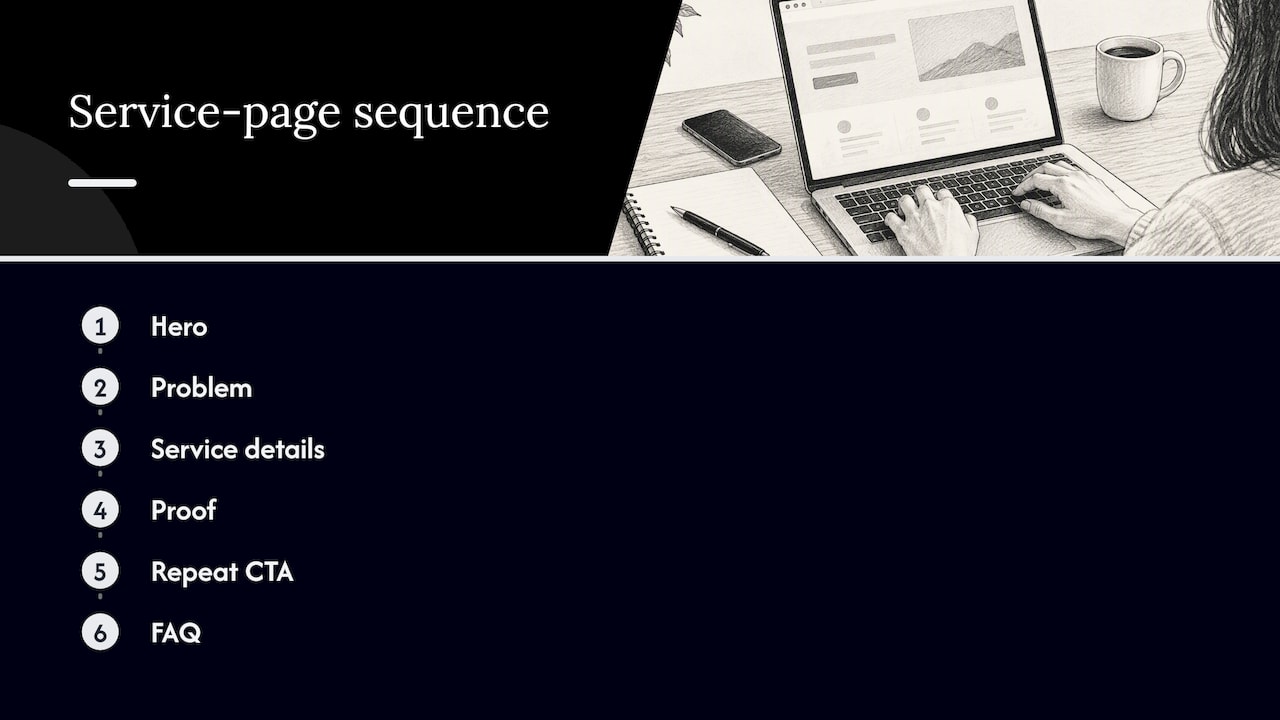 Six-Part Service Landing Page Structure
